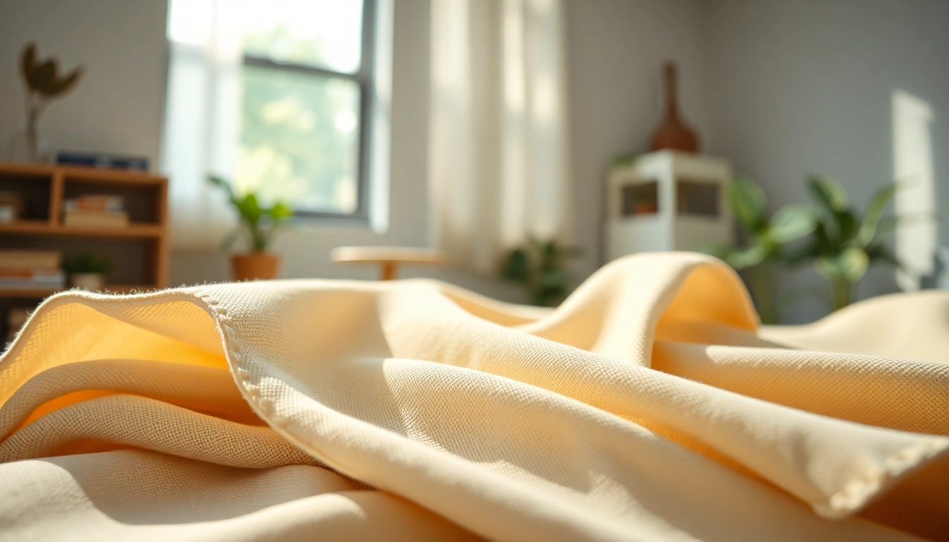 Katoen stoffen in verschillende kleuren en texturen op een studio achtergrond.