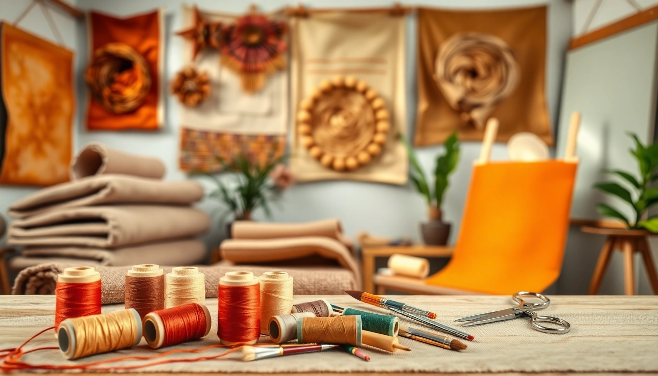 Werk met canvas en creatieve materialen in een professionele kunstomgeving.