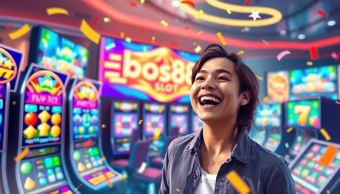 Menangkan besar dengan bos88 slot sambil merayakan kemenangan di dunia permainan online.
