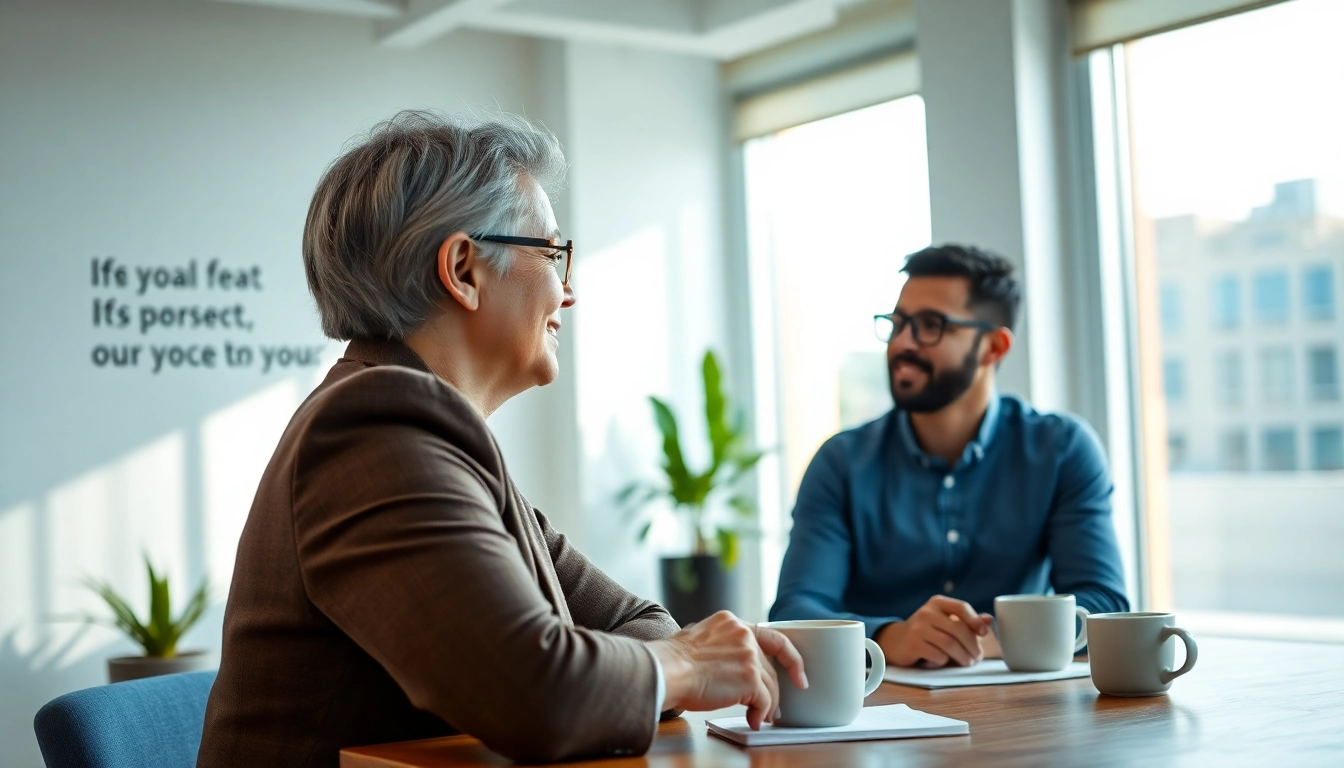 Client receiving valuable insights from a business coaching service session.